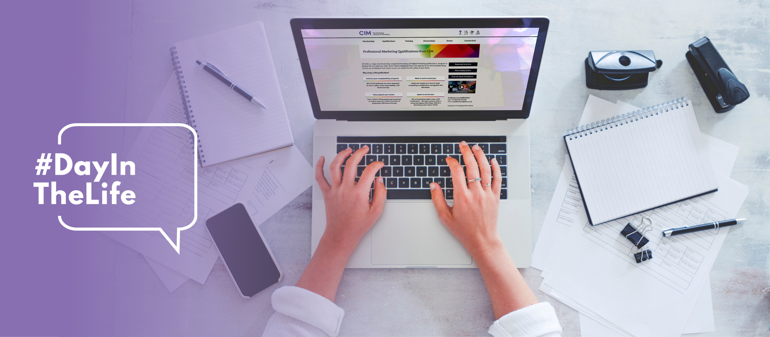 A day in the life: Studying marketer